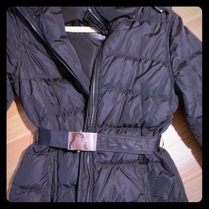 Prada nylon black puffer 3/4 length jacket